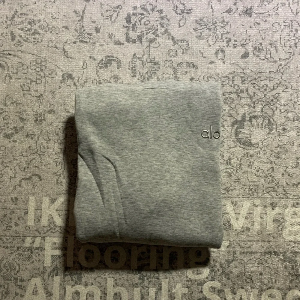 Alo Yoga Accolade Hoodie Cuffed Sweatpants Set Heather Grey Large Mens Womens